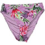 Salt + Cove High-Waist Floral Swim‎ Bottom in Tropicali Dusty Violet L Photo 0