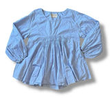 FREE PEOPLE We The Free Smocked Babydoll Tunic Women's Size S Blue Photo 0