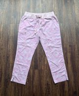 FIGS Women’s Marbled Rose Pink Yola Yoga Skinny Scrub Pants Hospital- Size LP Photo 0