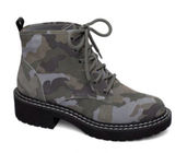 Linea Paola Women’s Camo Lace-Up Platform Ankle Combat Boots Size 8.5M Photo 0