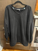 Zenana Black‎ Long Sleeve sweatshirt dress black 1XL Photo 0