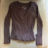 Aerie Brown Long Sleeve Top Photo 0