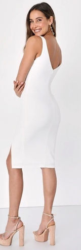 LULU's Wedding Bachelorette Engagement Bridal Shower Honeymoon Chic Sexy Midi Photo 0