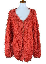 Knitz For Love And Lemons Loopy Knit Open Front Cardigan Sweater Boho Chunky Photo 0