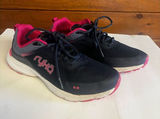 Ryka Shoes Womens Sz 8 Sky Walk Rush Sporty Low Sneakers Blue Pink Mesh Lace Up Photo 0