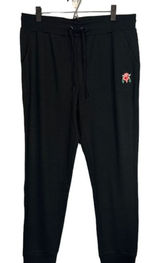 Badgley Mischka Women’s Black French Terry Joggers Face Logo Original Artwork LG Photo 0