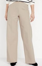 Old Navy XL Tall XLT High Waisted Pull On Pixie Super Wide Leg Pants Comfort Tan Photo 0