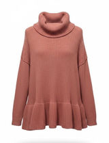Free People Oversized Layer Cake Sweater L Dusty Rose coastal grandmother Photo 0