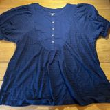 Anthropologie baby doll blouse navy large Photo 0
