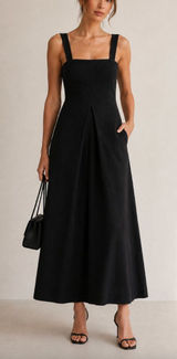 Reformation Alivia Maxi Dress Black S Photo 0