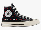 CONVERSE all Star Chuck Taylor hi top kiss lips embroidered lace up shoes sz7 Photo 0