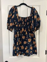 Abercrombie Floral Dress Mini Puff Sleeve Photo 0