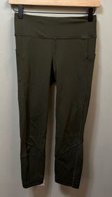 Lululemon Pace Rival Crop *Full-On Luxtreme 22" Dark Olive size 4 Photo 0