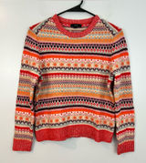 NWT J. Crew Wool Blend Bright Cerise Peony Faire Isle Wool Blend Sweater Small Photo 0