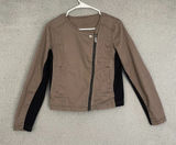 Lole‎ Jacket Women 4 Brown Moto Full Zip Photo 0