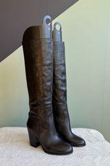 Saks 5th Avenue Sammie Black Leather Knee High Boots Sz 6 New and Unworn Photo 0