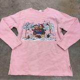 Chic Vintage Christmas Bear Womens Medium Pink Ugly Christmas Sweater 80s 90s Photo 0