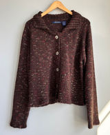 90s Vintage Wind River Cardigan Sweater M/L Pearl Button Grandma Cottage Boho Photo 0