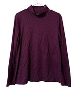 Croft &‎ Barrow Women Size XL Mock Neck Long Sleeve Shirt Cotton Casual Office Photo 0