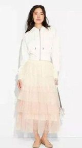 Wicked X Paul Tazewell Womens Glinda Tulle Layered Skirt blush pink Beige Small Photo 0