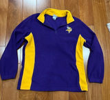 NFL Minnesota Vikings NFL Team Apparel Womens Pullover Sweatshirt‎ 1/4 Zip M Photo 0
