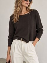 D. Exterior Wool Wrap Front Cardigan Grey M Photo 0