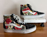Vans Sk8-Hi Floral Black Hibiscus High Top Sneakers Mens 6 Womens 7.5 721356‎ Photo 0