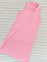 Vineyard Vines Pink & White Striped Sleeveless Polo Dress Photo 0