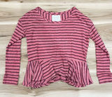 Free People We the Free Striped Ruffle Long Sleeve Shirt Women’s XS Photo 0