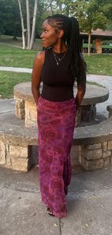 Justify Purple Rose Maxi Skirt/Midi Dress Photo 0