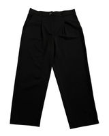 Black Pleated High Waist Wide Leg Trousers Pants Women‎ Large NEW Photo 0