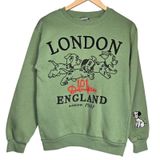 Disney 101 Dalmatians London England‎ Green Graphic Sweatshirt WQSJ060-3L59 Photo 0