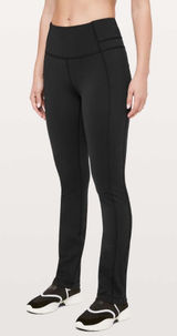Lululemon Groove Pant Straight 32" Black Size 8 Yoga Workout Travel Gym GUC Photo 0