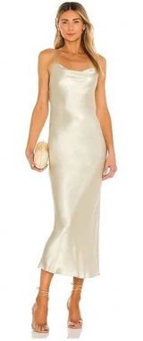 Shona Joy Women‎ Slip Dress 10 Champagne Cowl Neck Formal Wedding Party Event Photo 0