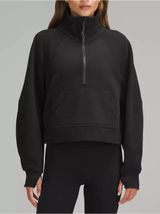 Lululemon Scuba Oversized Funnel Neck Fleece Sweatshirt Black W3FJ6S XS/S Photo 0