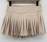 Gold Hinge Pleated Tennis Skirt Skort Beige Women L Preppy Pickleball Activewear Photo 0