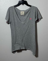 Hollister Women Casual Gray V-Neck‎ shirt size XS Photo 0