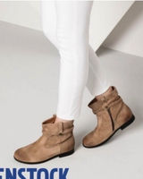 Birkenstock Sarnia‎ Ankle Boots Women 39 L Tan Suede Slouchy Boho Zipper Shoes Photo 0