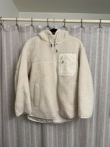 H&M women’s fleece zip-up puffer jacket Photo 0