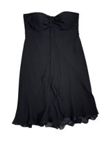 White House Black Market Black Tie Chiffon Strapless Cocktail Dress Size 6 Photo 0