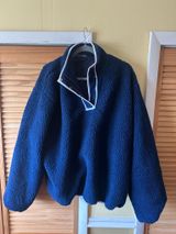 Parke Navy Fleece Pullover Photo 0