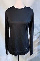 💥Burton Women’s Midweight Dryride Base Layer Crewneck Top Black Thumbholes~M🧡 Photo 0