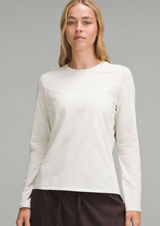 Lulumari nwot lululemon organic cotton long sleeve crew neck shirt Photo 0
