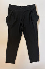 Free People Black Slouchy Harem Pants Draped Pocket Cropped Tapered Photo 0