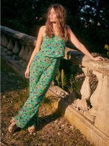Sezane new with tags Penelope Green Floral Jumpsuit Size US 12 Photo 0