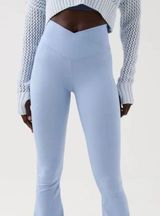 Aerie Light Blue Crossover Leggings Flared Photo 0
