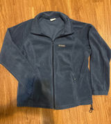 Columbia Womens Plus 1X Navy Blue Full Zip Fleece‎ Jacket Mock Neck Outdoor Coat Photo 0