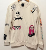 The Nightmare Before Christmas Disney Sweatshirt Sz S Halloween Y2K Gothcore Emo Photo 0