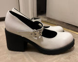 Dirty Laundry White Mary Jane Platform Heels Photo 0