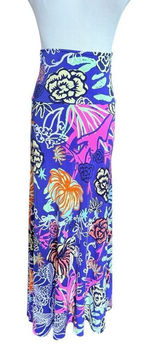 Womens Lularoe Tropical Flower Print High Waisted Maxi Skirt - Sz XXS Photo 0